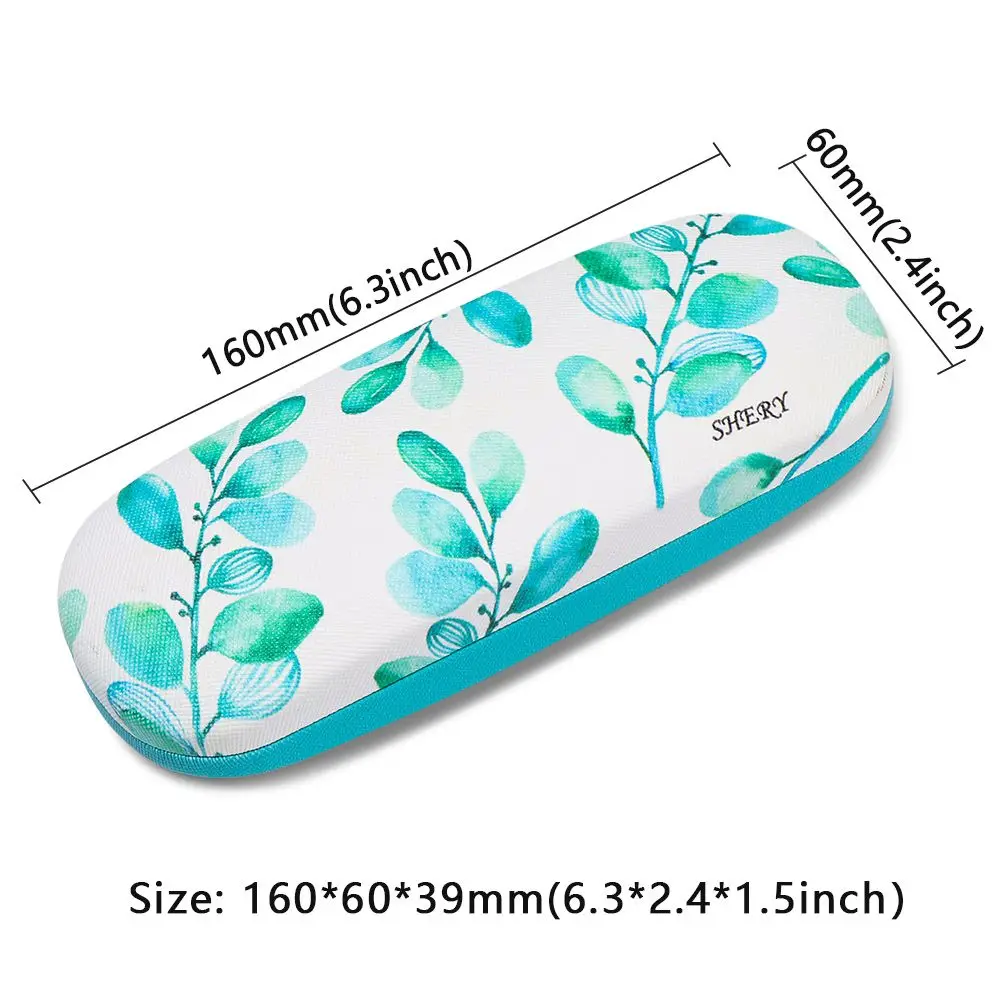 Fashionable Portable Glasses Case Small Fresh Leather Compression Storage Box Portable Mini Travel Holder Glasses Storage Case