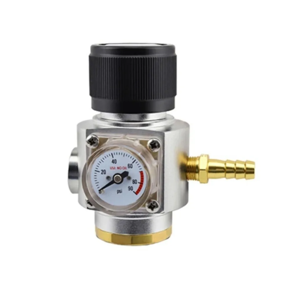 

Soda Maker CO2 Charger Kit Homebrew Mini Regulator 0-90psi Gauge Barbed Fitting European TR21-4 Paint Ball Adapter