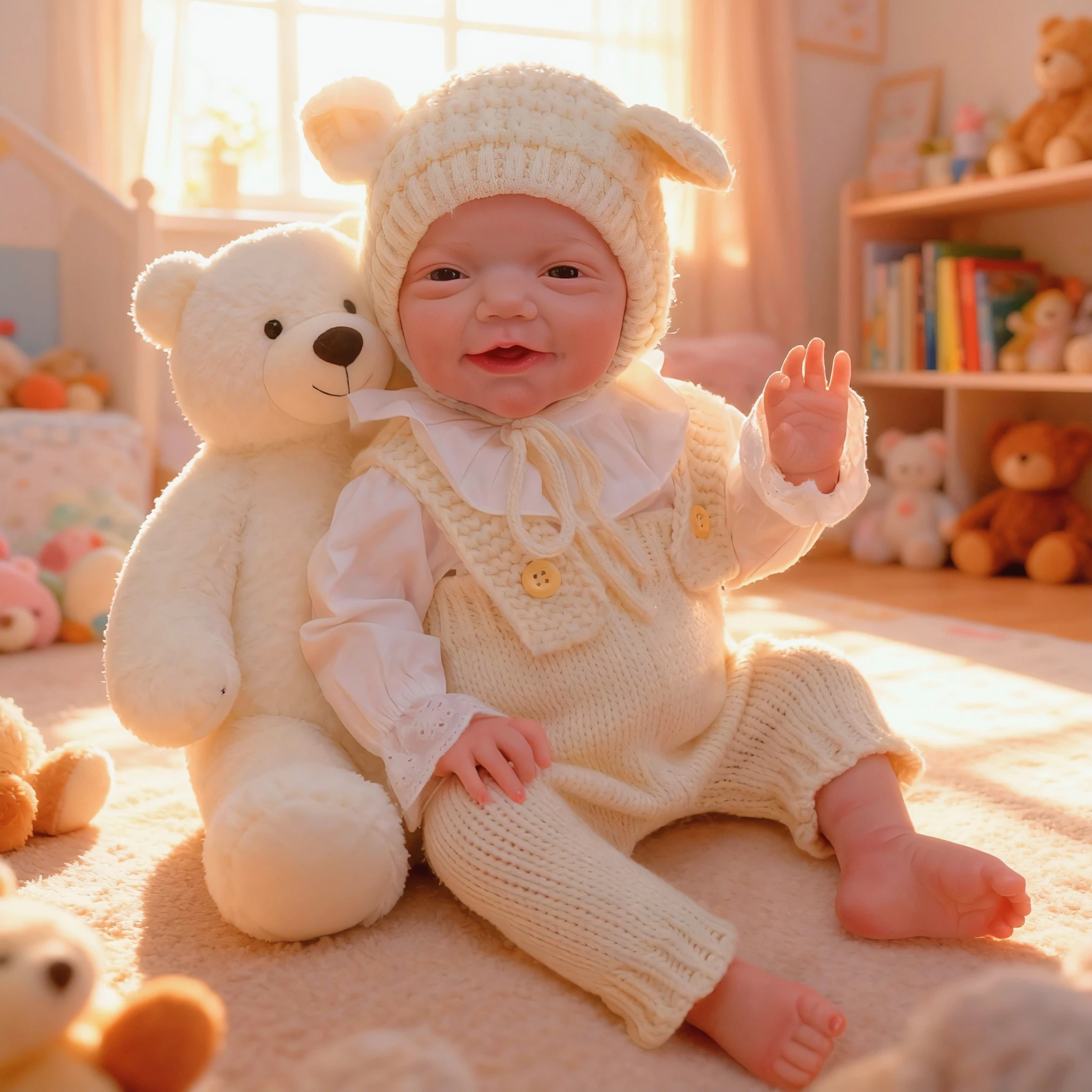 NPK 19inch Charlie Newborn Baby Doll Full Body Girl Lifelike Soft Touch Reborn Cuddly with Multiple Layers 3D Skin Painting