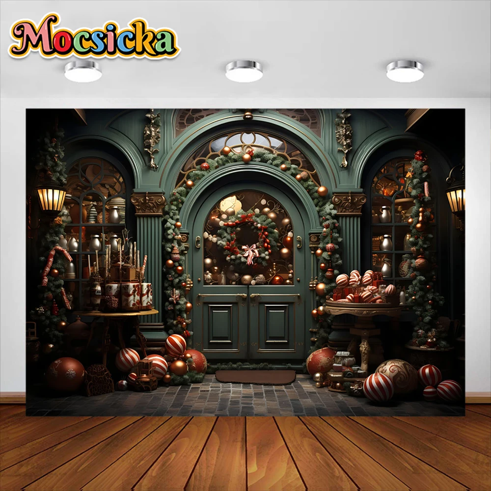 Mocsicka-خلفية تصوير شجرة عيد الميلاد في الأماكن المغلقة ، ديكور صورة العائلة ، استوديو خلفية الصورة ، حفلة عيد الميلاد ، الشتاء