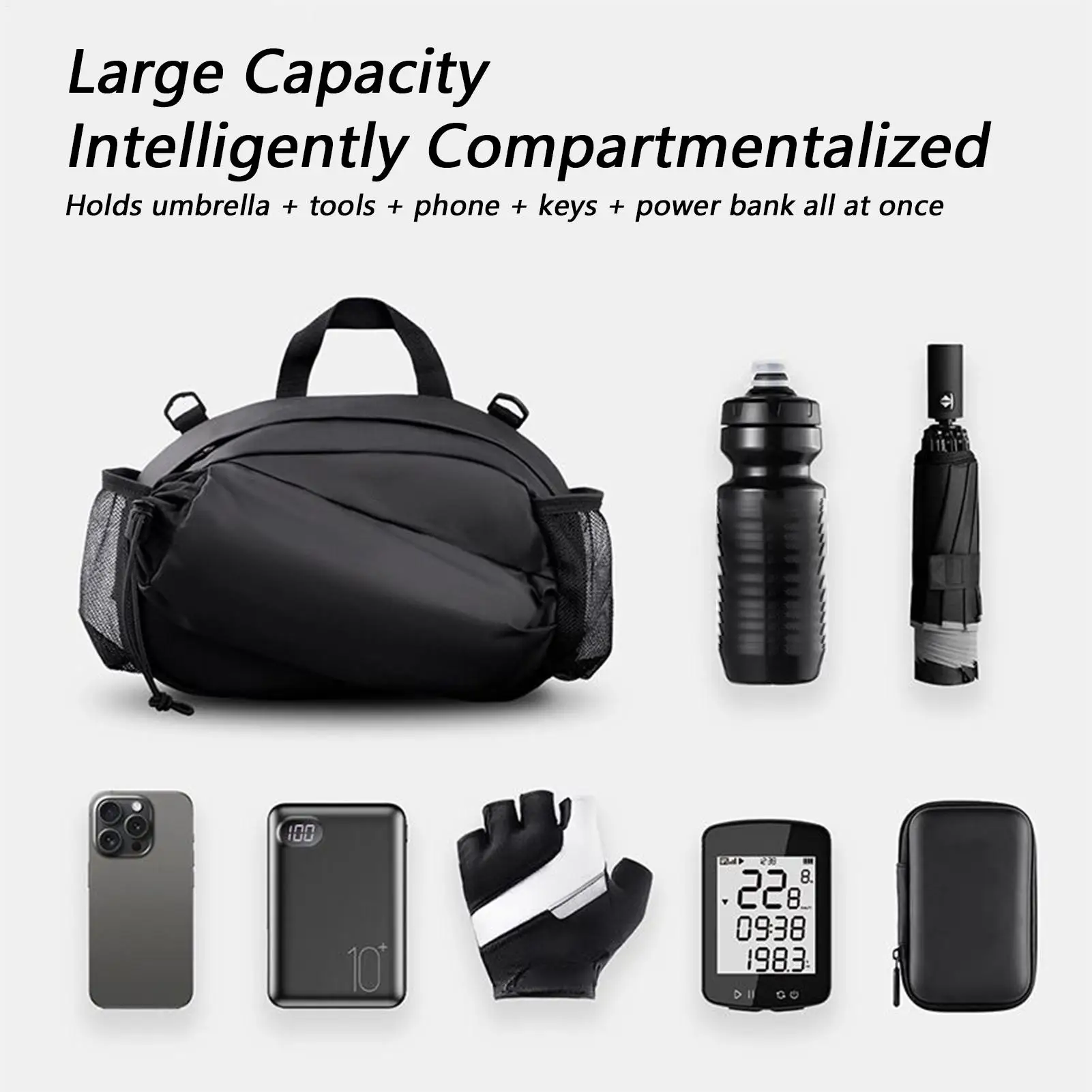 

Handlebar Bags For Bicycles Large Bicycle Front Storage Pouch Bag Waterproof Handle Bar Storage Pouch Pack Cycling Accessories