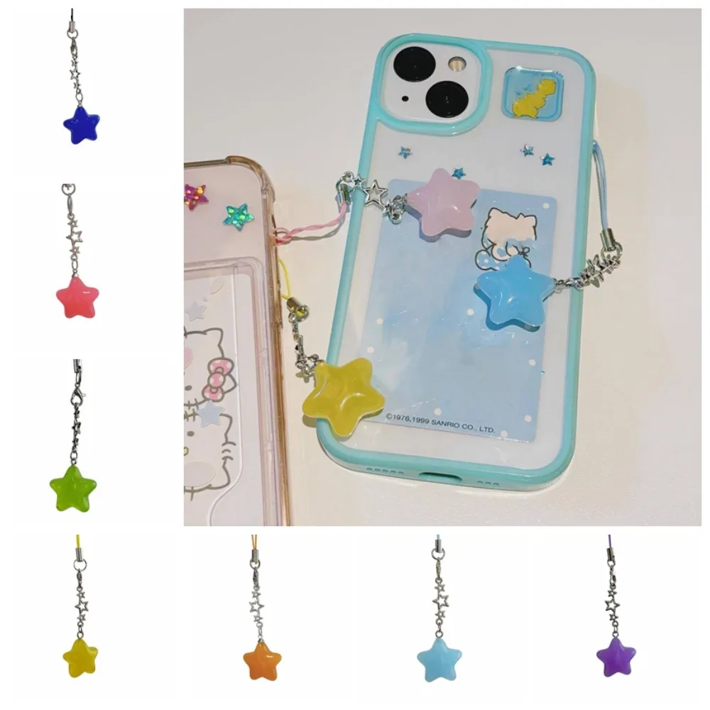

Star Star Phone Strap Keychain Universal Phone Hanging Rope Candy Color Stylish Mobile Phone Chain Telephone Jewelry