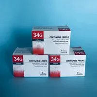 Aguja indolora 34G, piezas de herramientas manuales de seguridad, aguja de inyección desechable 34g 1,5mm 4mm 6mm 13mm