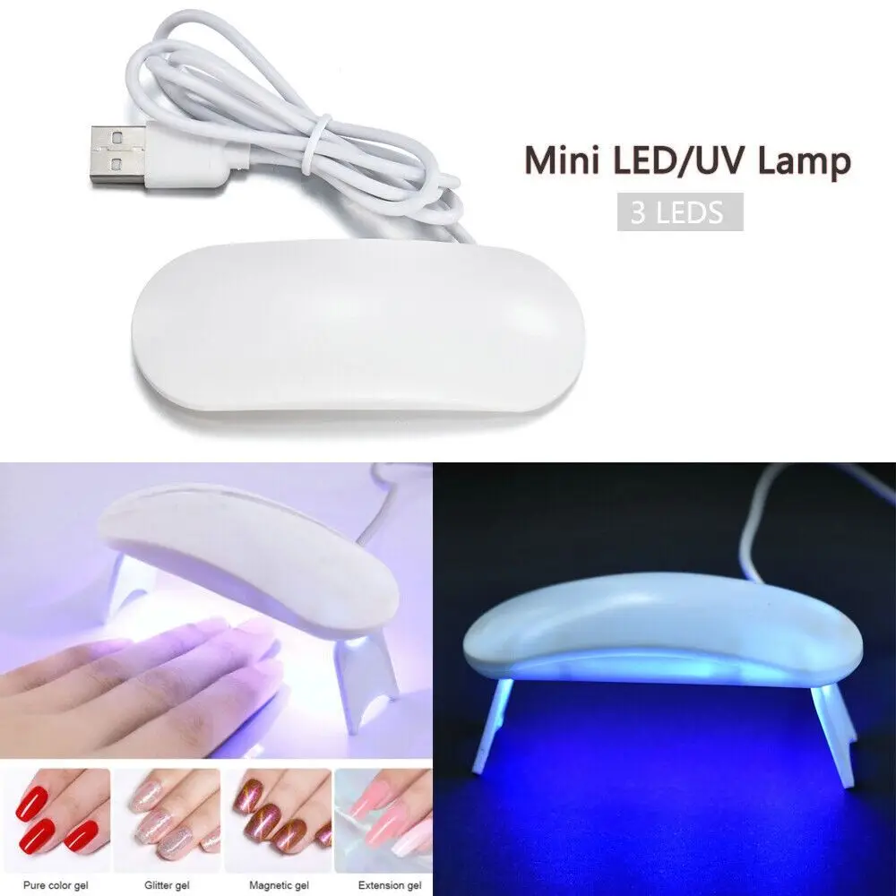 Secador de Arte de uñas ABS portátil, lámpara LED UV, componentes electrónicos, lámpara de manicura, 6W, PC