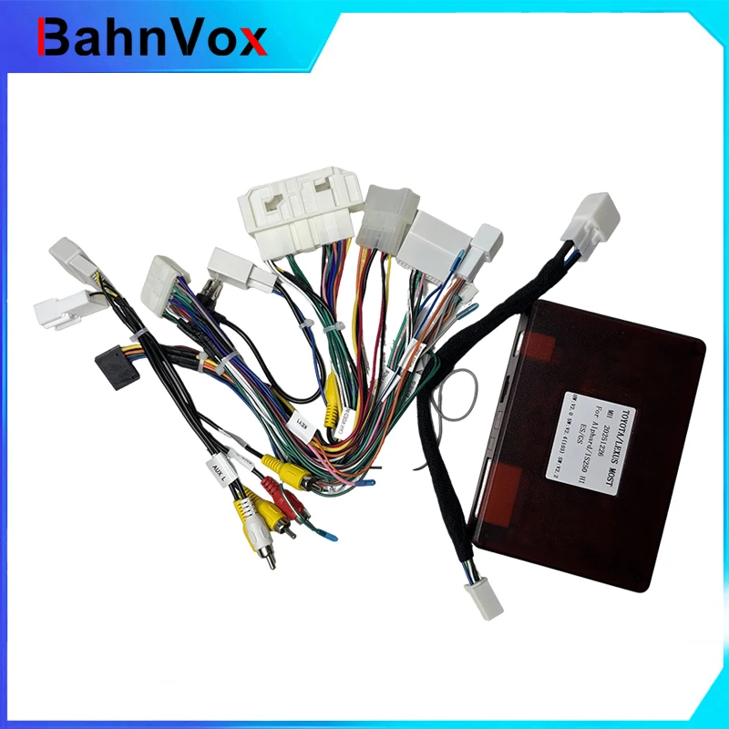 Car 16pin Android Radio Stero Wire Harness Power Cable Adapter Canbus Decorder For Toyota Crown 2014 Alphard Lexus IS250 IS300