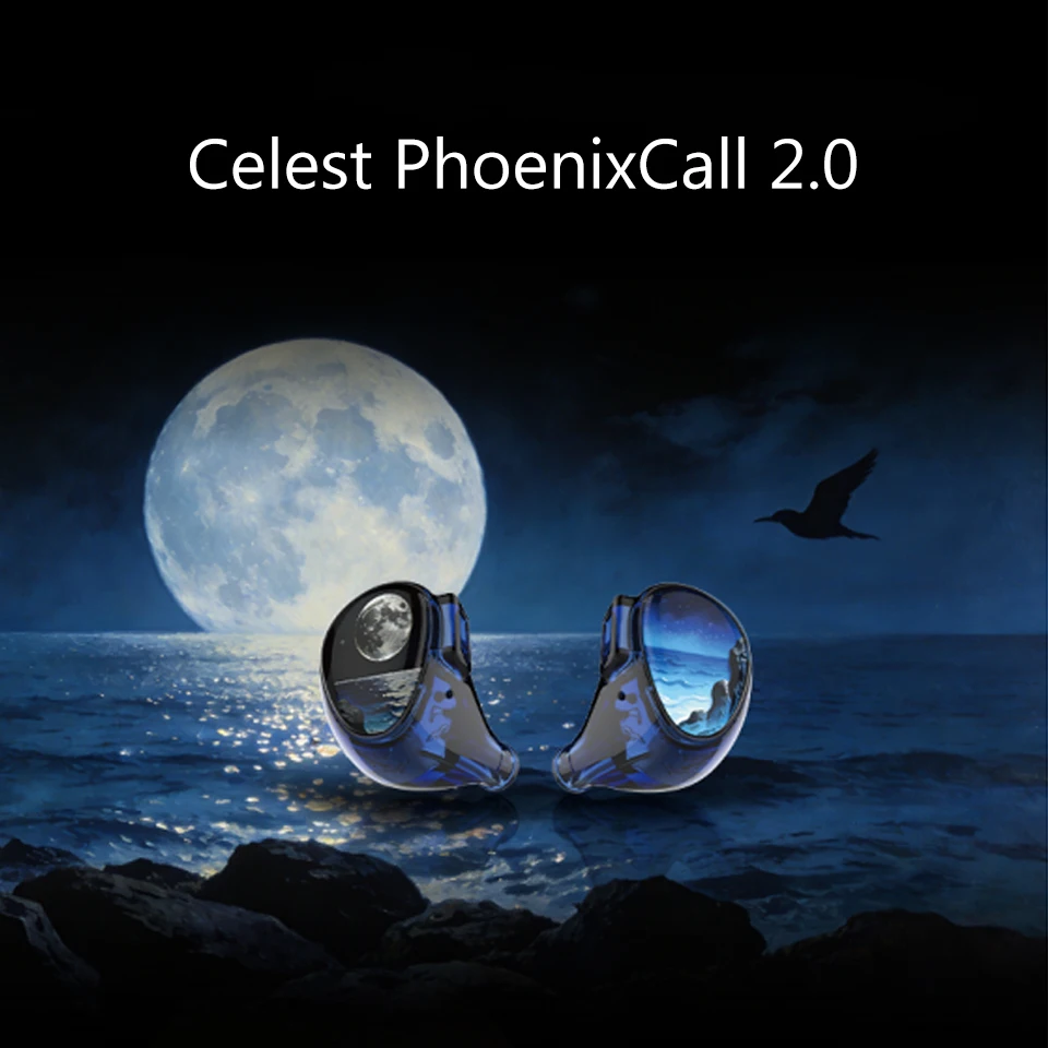 Celest PhoenixCall 2.0 2DD +2BA +2FPD Upgraded HiFi In-Ear Headphones Switchable Cable 3.5mm+4.4mm