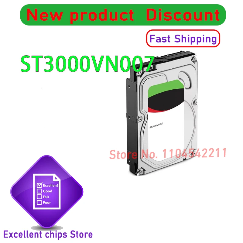 

1pcs/lot New Original ST3000VN007 ST3000 ST3000VN In Stock