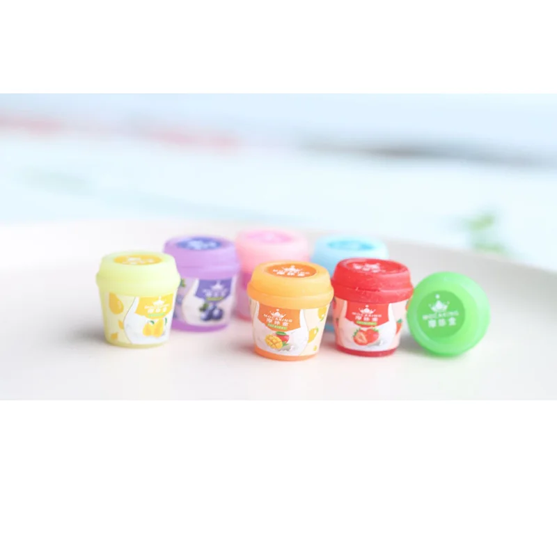 10Pcs Simulation Resin Fruit Yogurt Box Miniature Fake Food DIY Embellishments for Scrapbooking Decoration Dollhouse Accessories