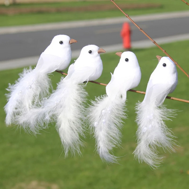 1pc Foam Feather Simulation Bird Artificial Bird Home Garden Decor Christmas Wedding Decoration DIY Party Crafts Ornament Props