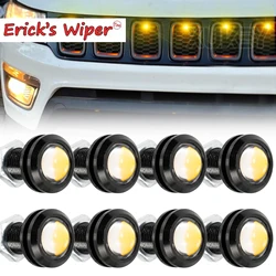 8Pcs Universal 12V Waterproof Front Grille Lighting Amber High Power Led Eagle Eye DRL Car Raptor Style For Dodge Ram Ford SVT