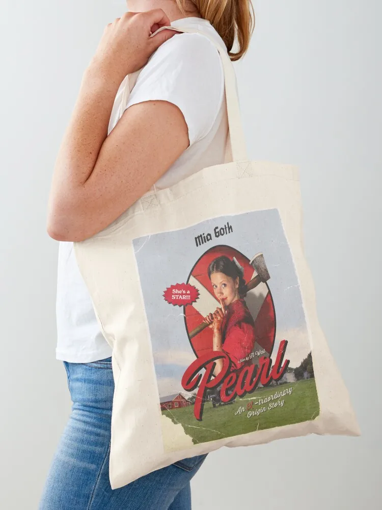 

Pearl A24 Movie Color Tote Bag personalized tote reusable shopping bag Fabric bag Women's shopper
