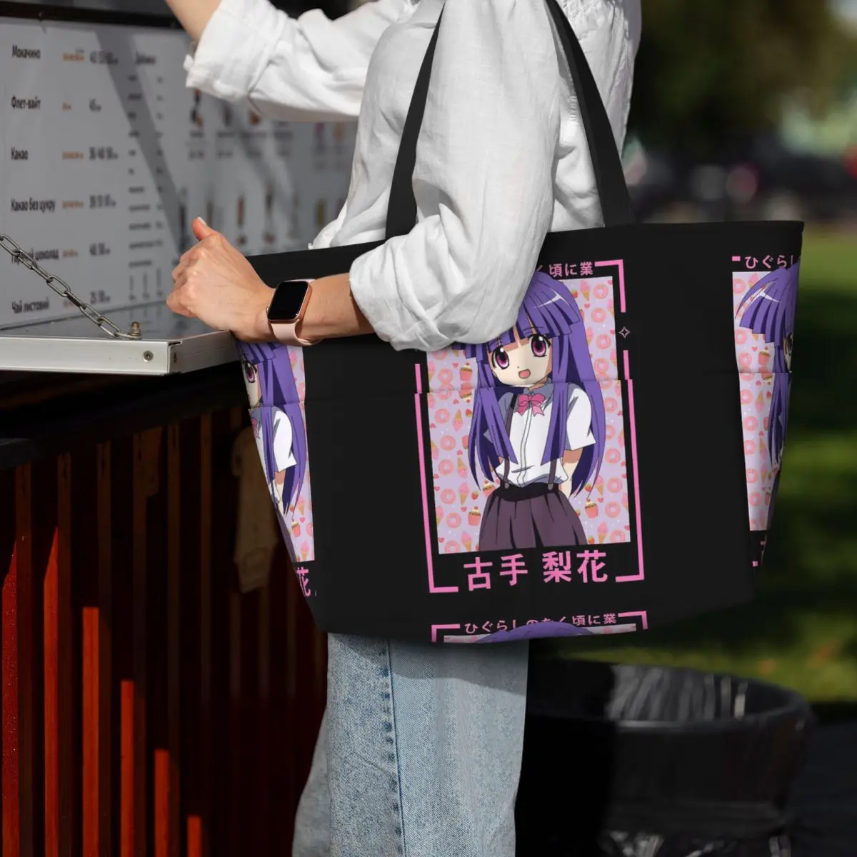 

Higurashi No Naku Koro Ni (6) Beach Tote Bag Sport Gym Yoga Duffle Large Tote Bag Women Travel Bag Fitness bag