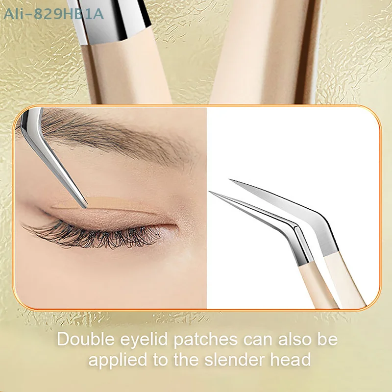 1 Pcs Eyelash Tweezers Extension Stainless Steel Superhard Tweezers With Fiber Tips High Precision Anti-Static Tweezers