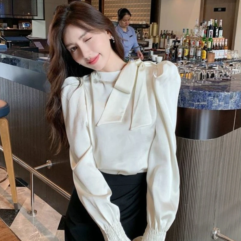 Damska Koszula i Bluzka Jednolita Luksusowa Projektant Młodzieżowa Odzież Damska Wyprzedaż Koreańska Popularna Elegancka Szyfonowa Damska Góra