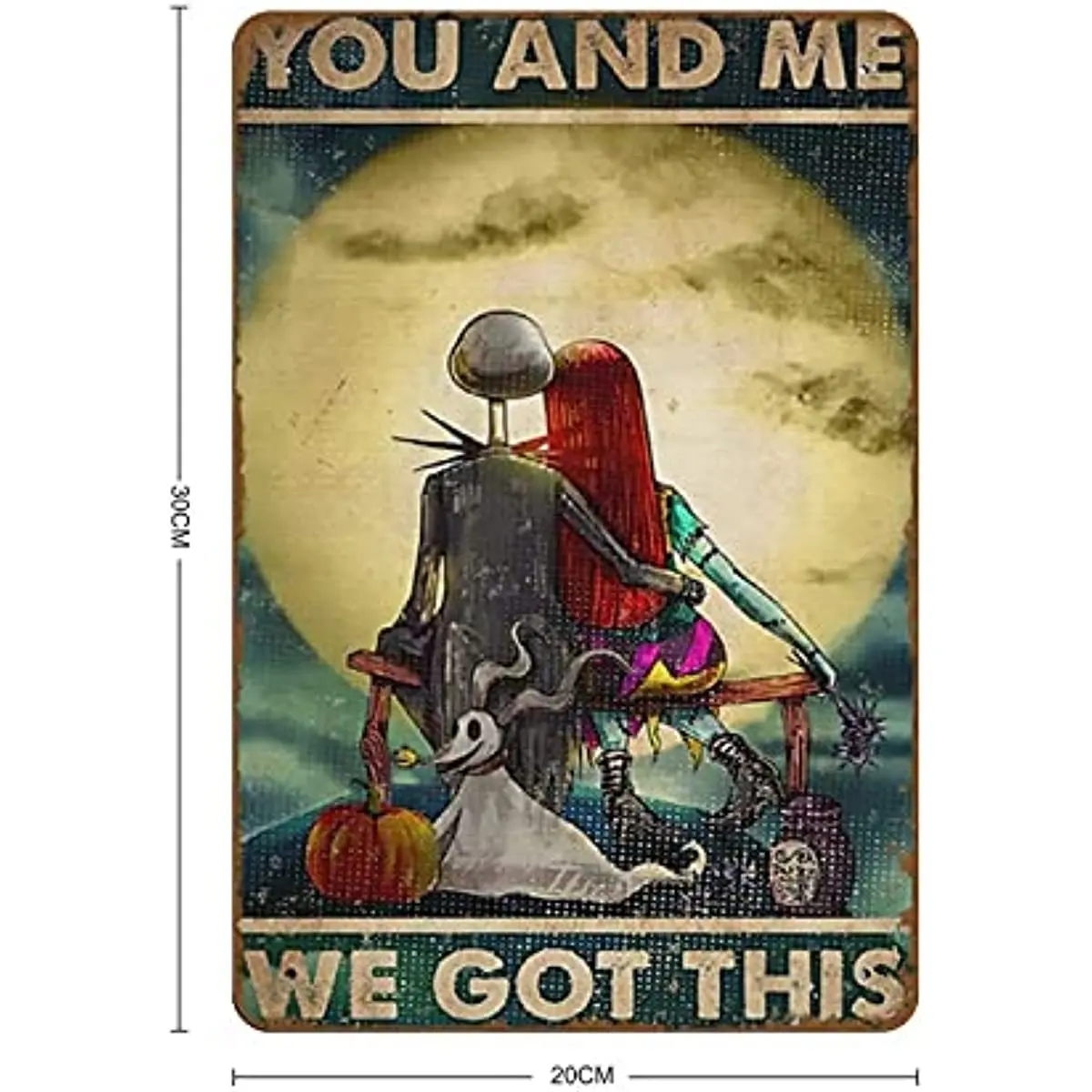 You And Me We Got This Nightmare Before Christmas Novelty Retro Metal Tin Sign Plaque Bar Cafe Home decor Plate Wall Art sign