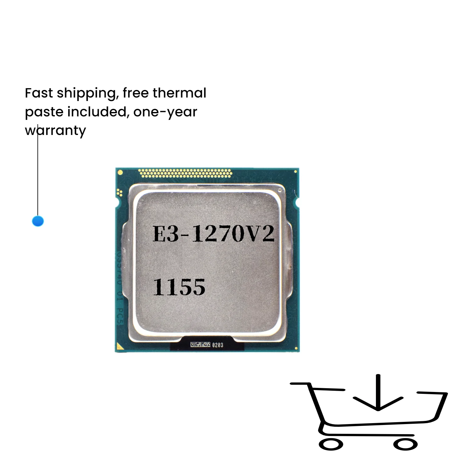 

Xeon E3 1270 V2 1270V2 3.5GHz LGA 1155 8MB Quad Core CPU Processor SR0P6