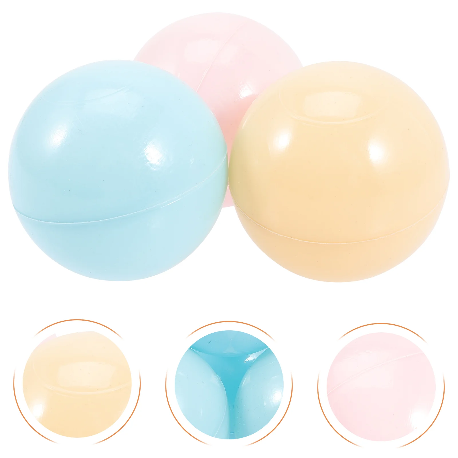 50 Pcs Bobo Ball Tubs Kids Educational Balls Toy Round Ocean Flash PE Pits Funny for Child Toddlers Party Props