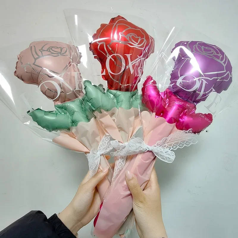 Blumen ballons Bouquet Aluminium folie Ballon für Mutter Valentinstag Hochzeits gäste bevorzugen Geburtstags feier DIY Dekoration