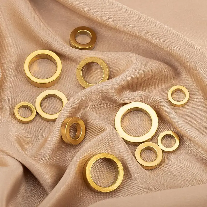 10 Stück Edelstahl-Abstandshalter-Perlen mit großem Loch, flach, rund, für DIY-Armbänder, Halsketten, Bastelarbeiten, Schmuckherstellung, Material – Detail 6