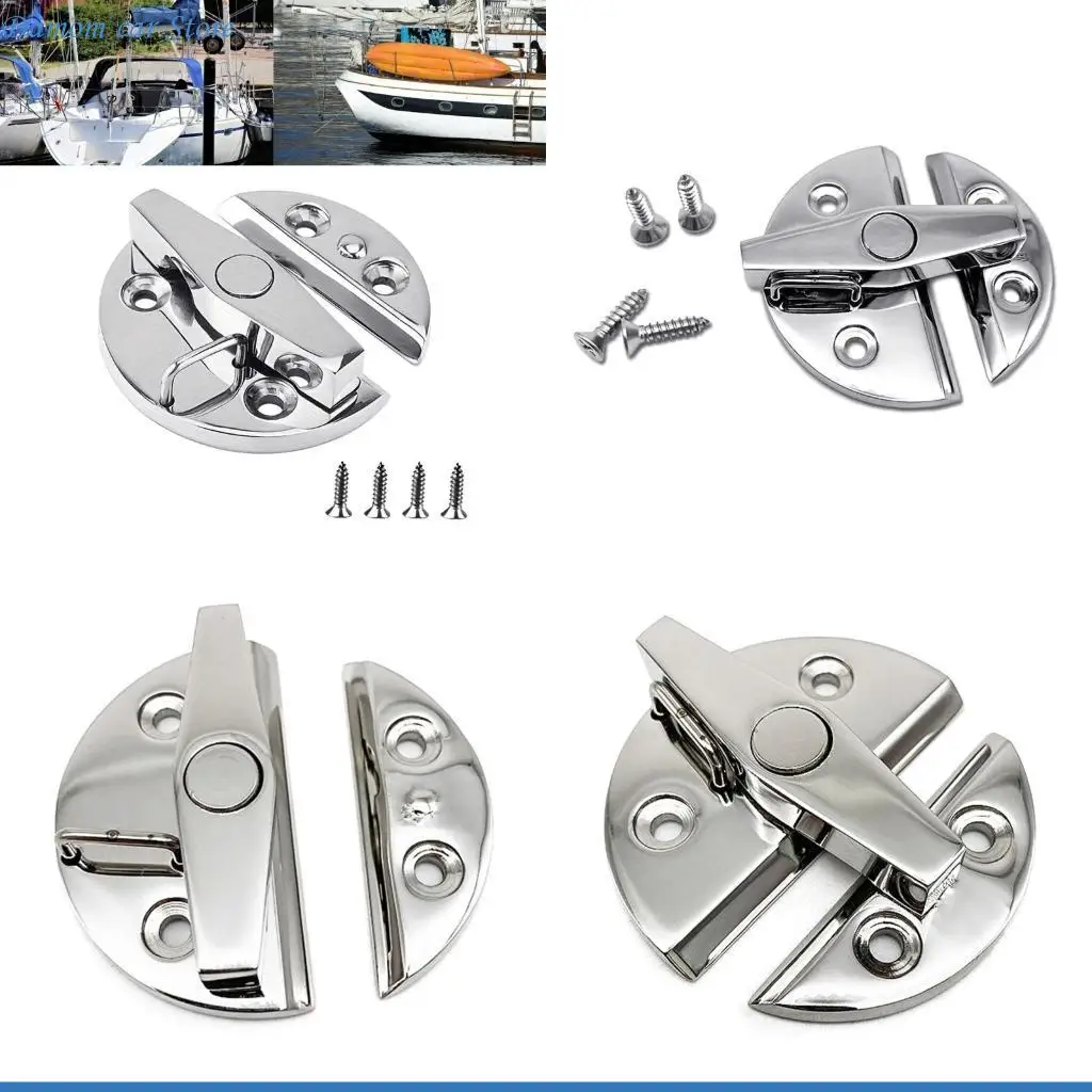 A2UC Marine Stainless Steel Door Latches with Push Button for Boats Storage Solution