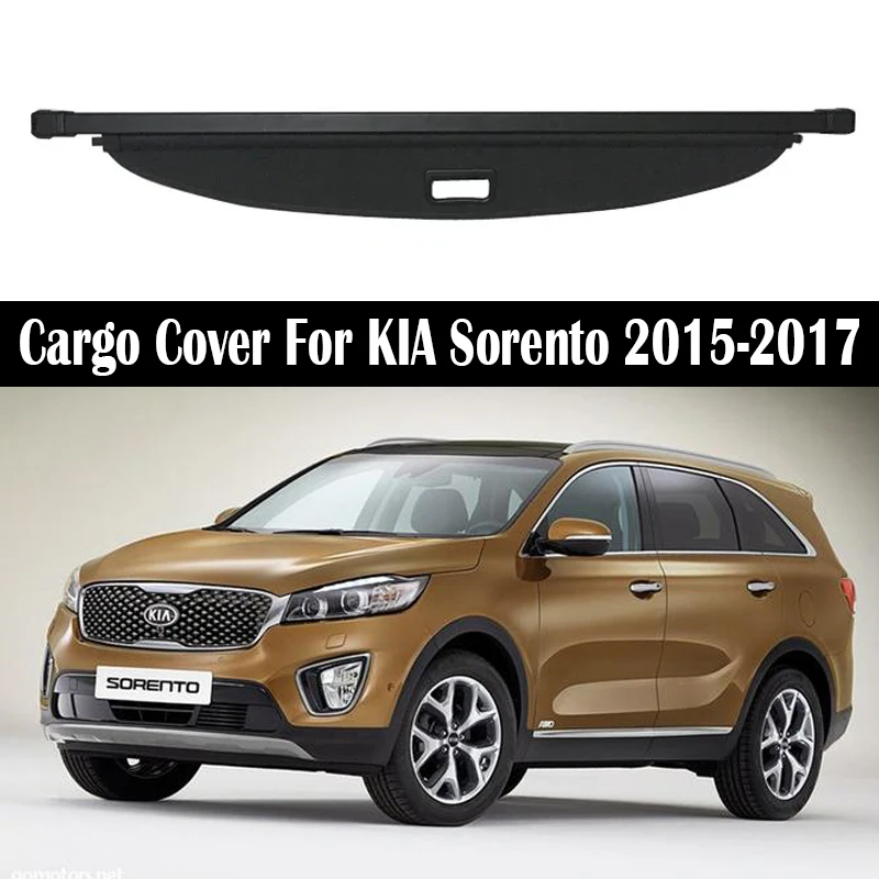 

Rear Trunk Cargo Cover For KIA Sorento 2015-2017 Shield Shade Curtain Partition Board Privacy Blinds Security Accessories