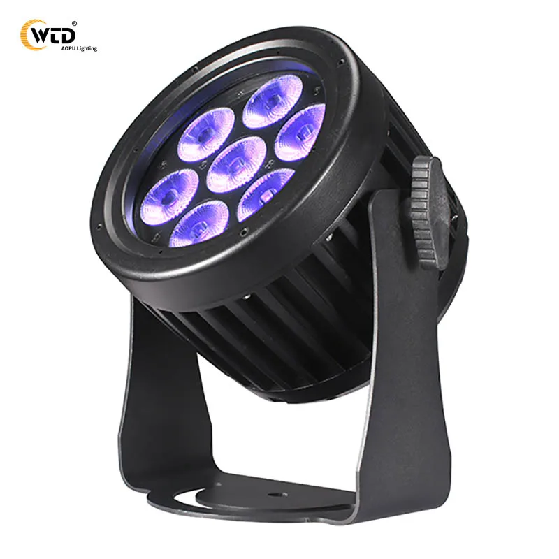 

Светодиодный прожектор AOPU RGBW 7x15 Вт IP65 4-в-1 для улицы, водонепроницаемый, для свадеб, сцены, дискотек, диджейских выступлений