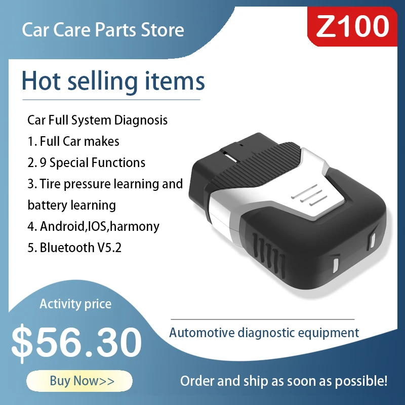 2024 New Z100 Latest Enhanced Full System Scanner OBD2 Tool Car Diagnostic