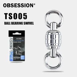 OBSESSION TS005 5pcs/bag 0#-8# Deep Sea Saltwater Big Game All Stainless Steel Ball Bearing Swivel Fishing Accessories Connector
