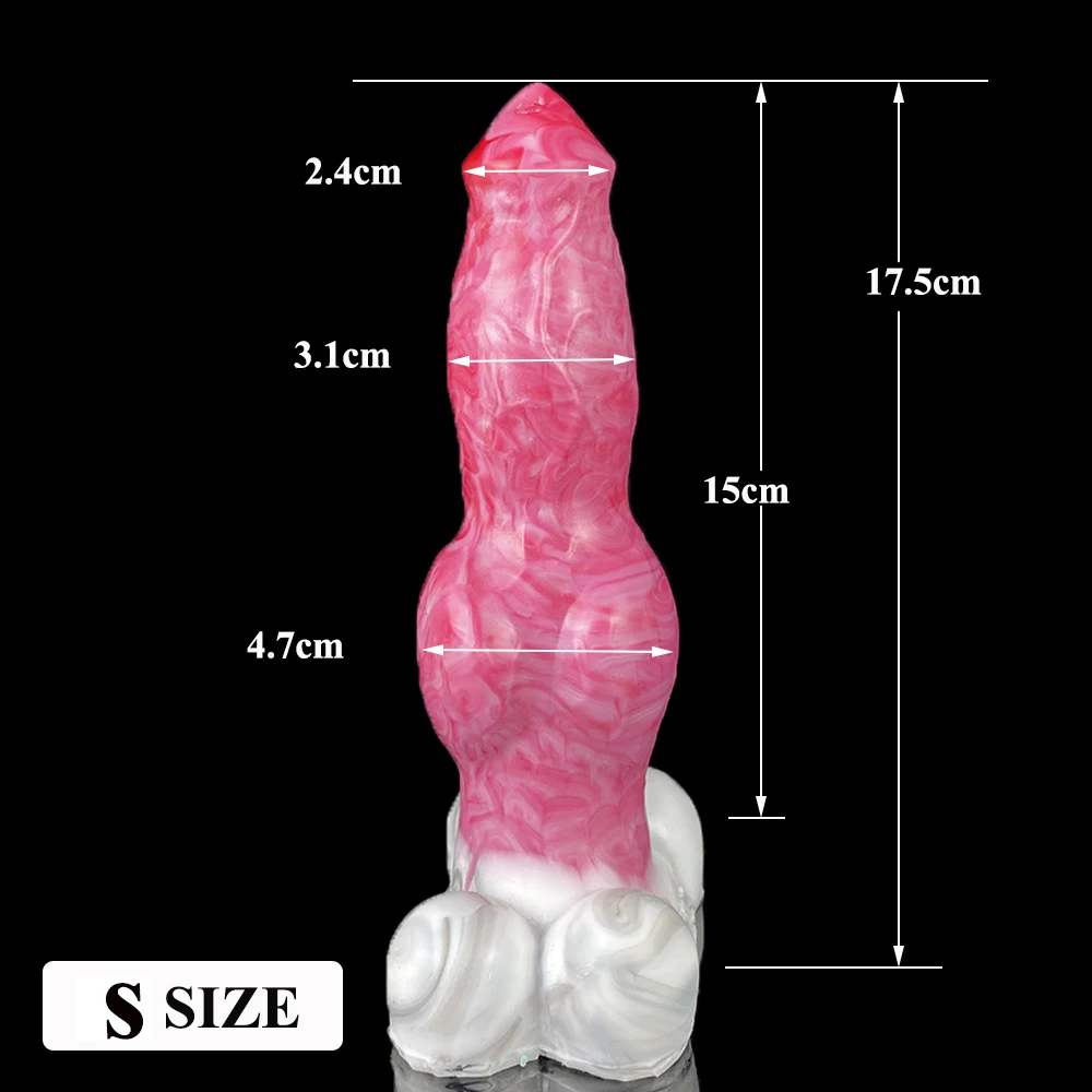 QKKQ Animal Wolf Anal Plug Sex Toys Squirting Ejaculation For Women and Men Fantasy Dildo with Strong Sucker G-Spot Stimulate