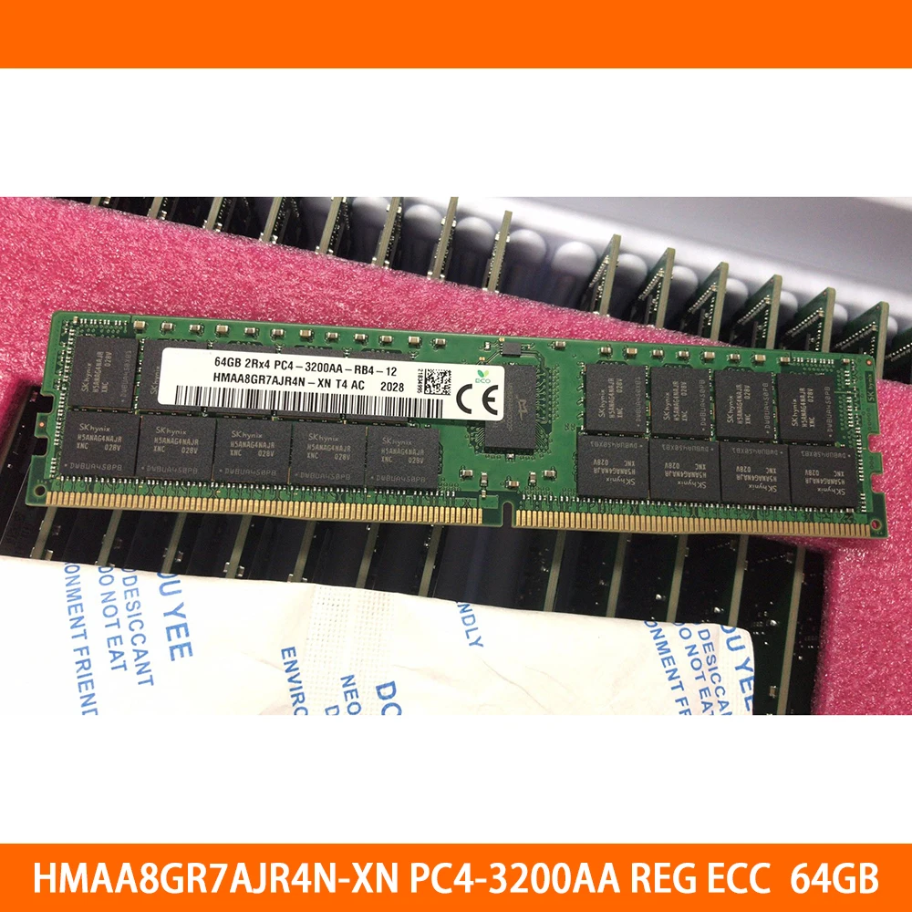 1PCS RAM 64G 64GB 2RX4 PC4-3200AA REG ECC Memoria HMAA8GR7AJR4N-XN di alta qualità