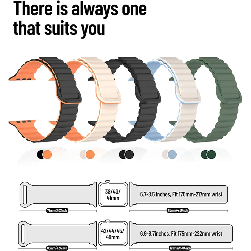 Cinturino magnetico in Silicone per Apple Watch 9 8 Ultra Band 44mm 40mm 45mm 41mm 49mm 42mm bracciale sportivo per iWatch Series 7 6 5 Se 4