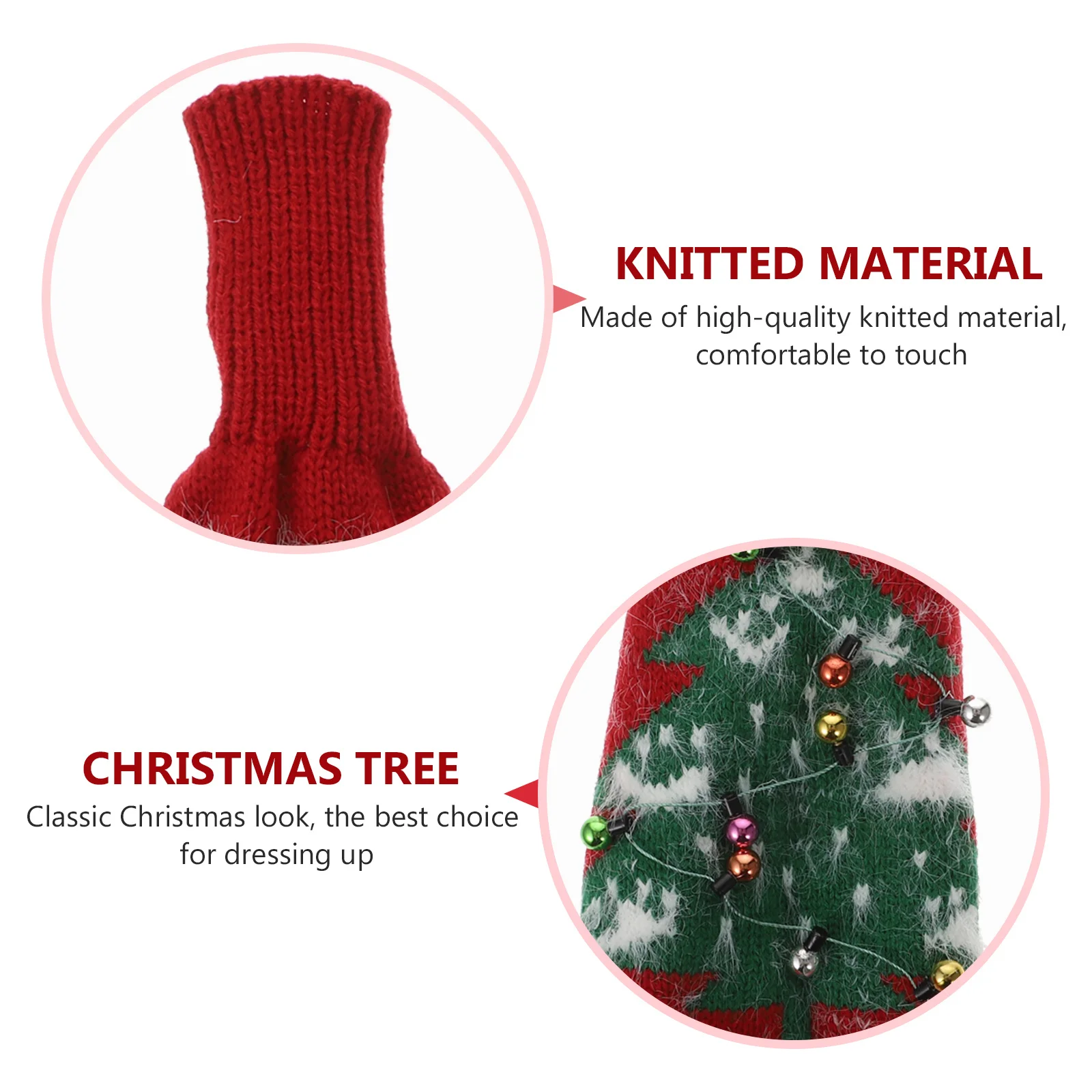 

1 шт., рождественский рукав для бутылки вина, декоративный вязаный чехол, очаровательное праздничное украшение для стола, многоразовые товары для вечеринок