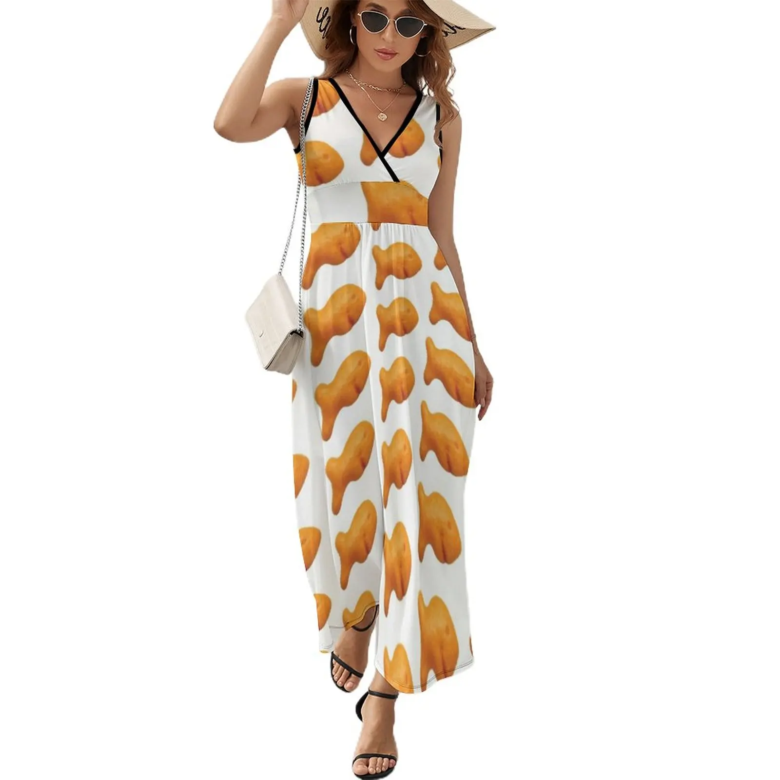 

Goldfish Cracker Sleeveless Dress Women dresses summer women's summer jumpsuit dresses with long sleeves luxury dresses