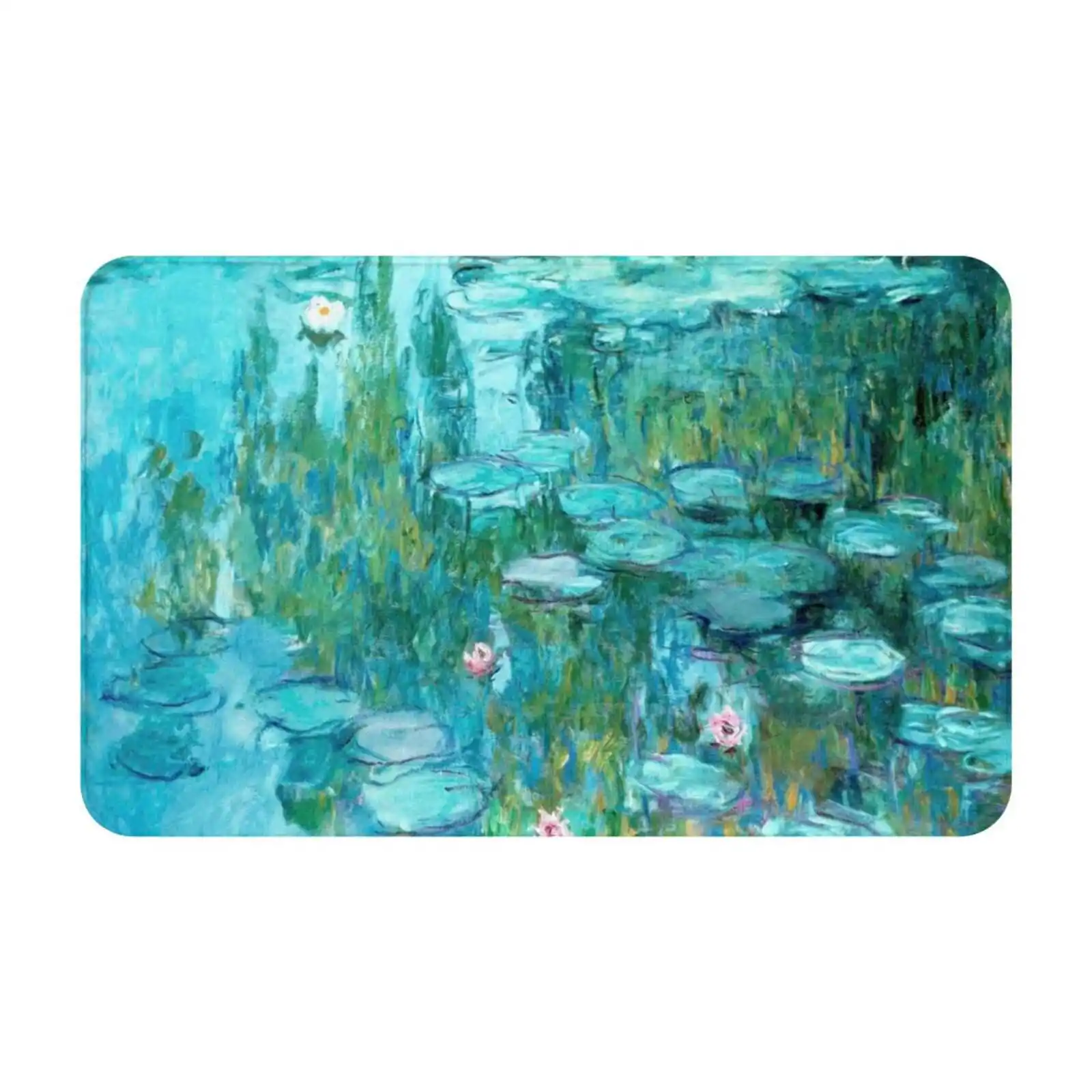 Claude Water Lillies Nympheas Soft Cushion Car Home Carpet Door Mat Claude Water Lillies Nympheas Giverny Nature Fine Art