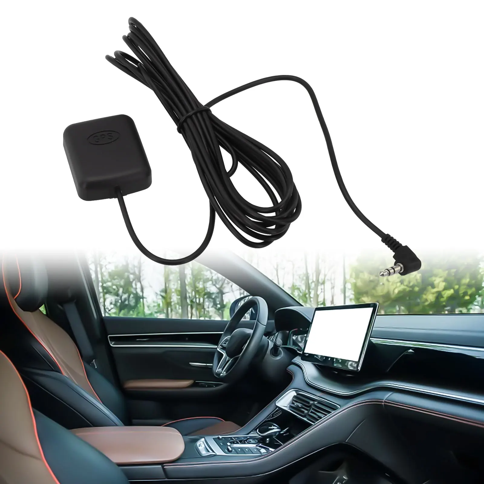 1pc Car GPS Receiver  Antenna For Car Truck SUV Dash  Cams Dash Camera External  GPS Antenna 3.5mm Elbow  Navigation Connector