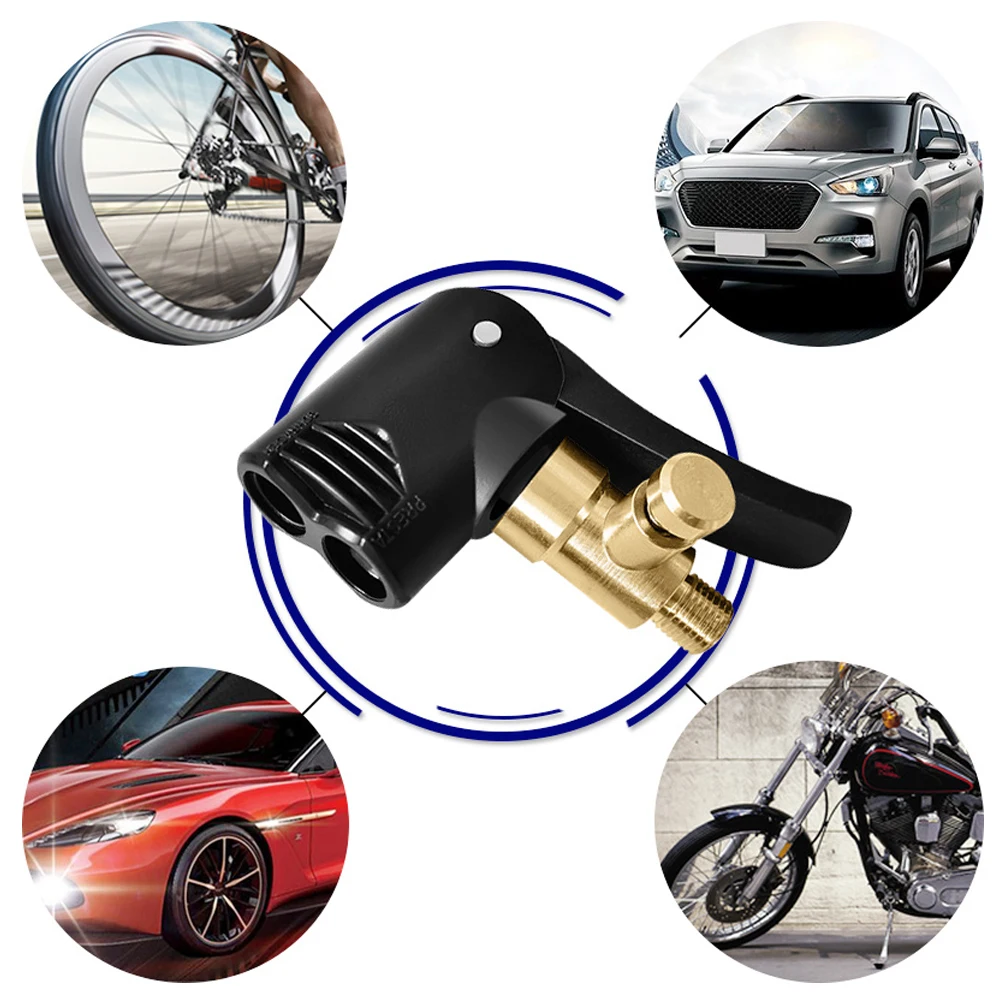 1Pcs Car Tire Valve Pump Nozzle Clamp Deflated Car Motorcycle Bike Air Chuck Inflator Inflatable Pump Adapter Thread Connector