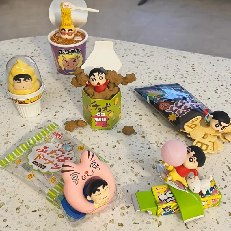 لطيف ريمينت تلوين شينشان مشهد مصغر لعبة الشكل تحصيل البيض صندوق أعمى العصرية اللعب قطعة عرض أصيلة