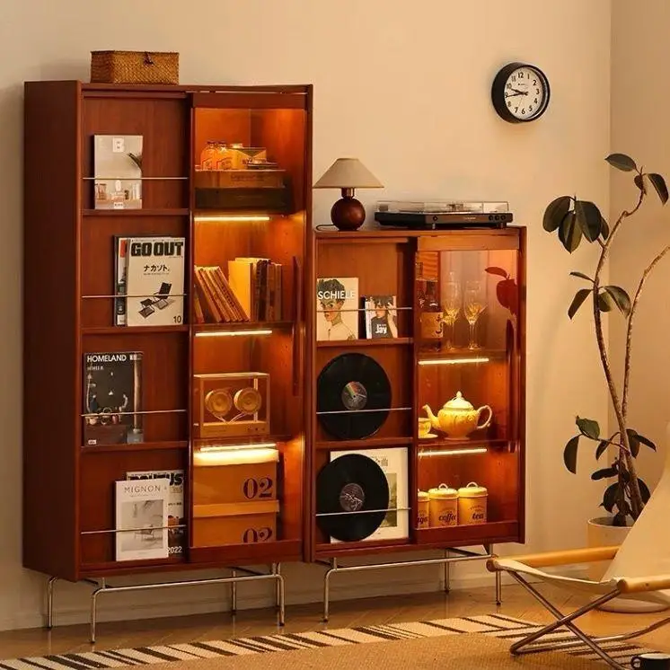 Small apartment living room home display cabinet study storage magazine locker
