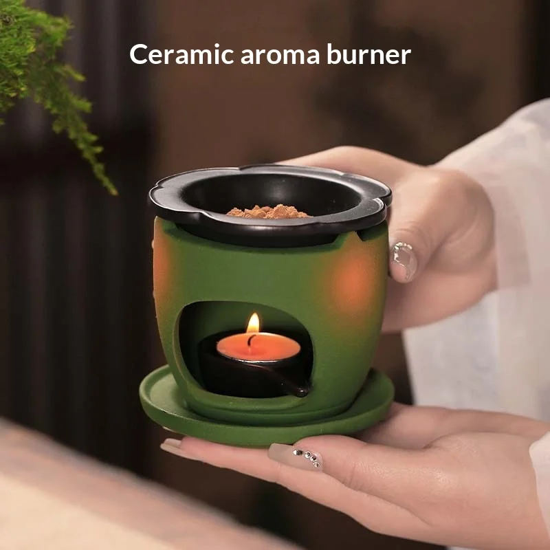 Incense Holder Ceramic Heat Insulation Incense For Candle Powder Essential Oil Agarwood Sandalwood Home Aromatherapy Decor Use