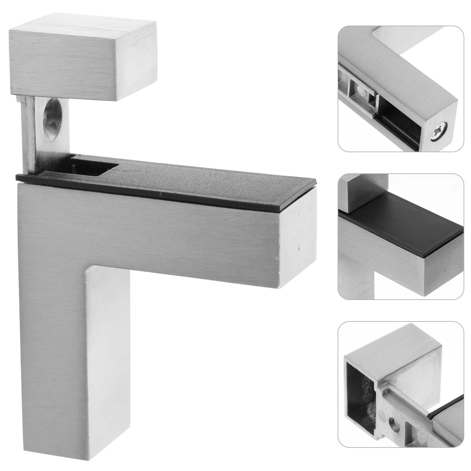 

2Pcs Glass Shelf Bracket Zinc Alloy No Punching Adjustable Clamps Support Heavy Duty Wall Mount Glass ClipsBracket Bathrooms