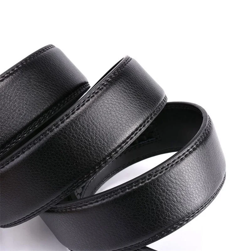 New Style 120cm Men's Belt with Automatic Buckle Luxury Casual Fashion Business High Quality Alloy Faux Leather Waistbands