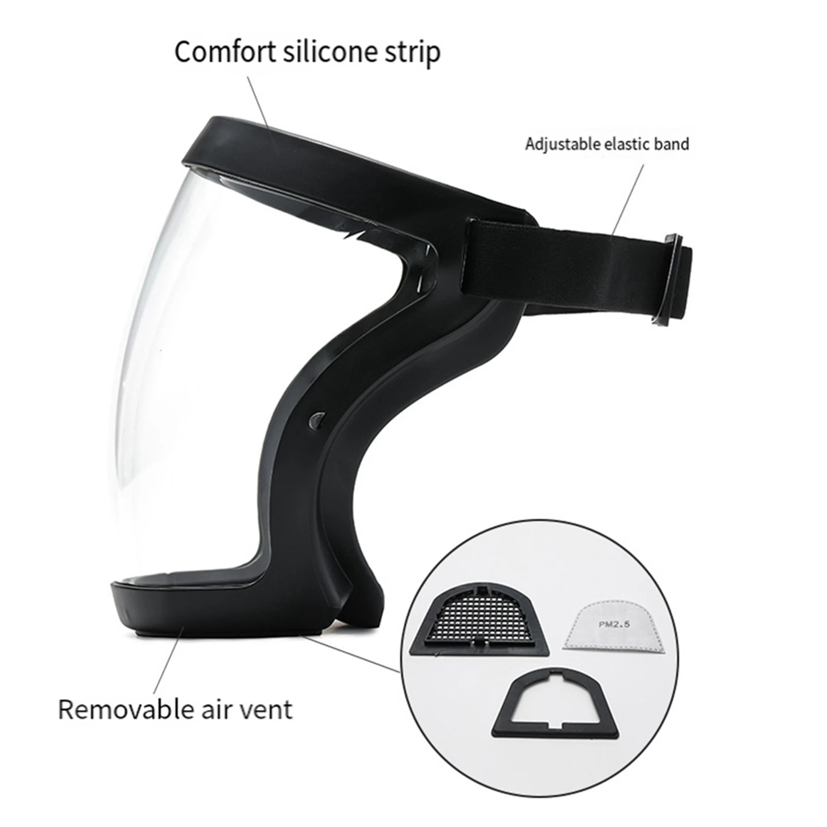 t64c-3x-work-protection-mask-full-face-protector-shield-transparent-facial-protector-face-dustproof-with-30-filter-black