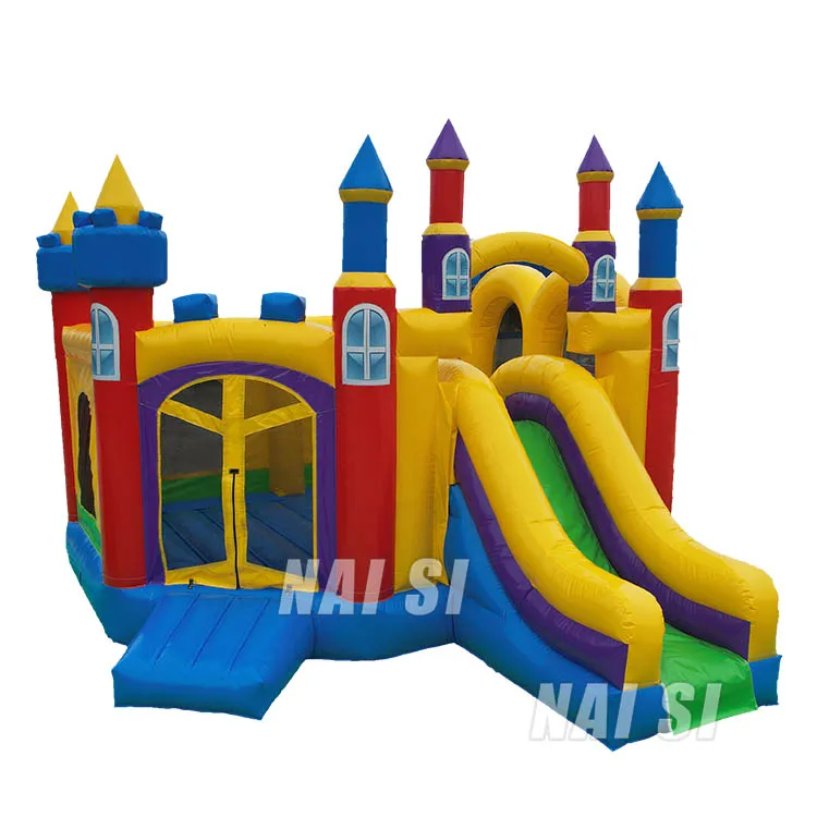 

Commercial Rainbow Bouncy Castle Snow White and Seven Dwarfs Bounce House Bouncer Castle Jump House Inflatable Combo
