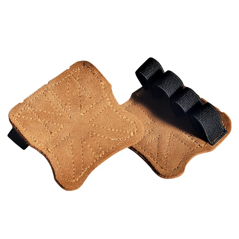 Cowhide Gym Gloves Grips Anti-Skid Weight Power Belt Lifting Pads Deadlift Belt Workout Crossfit Fitness Gloves Palm Protection