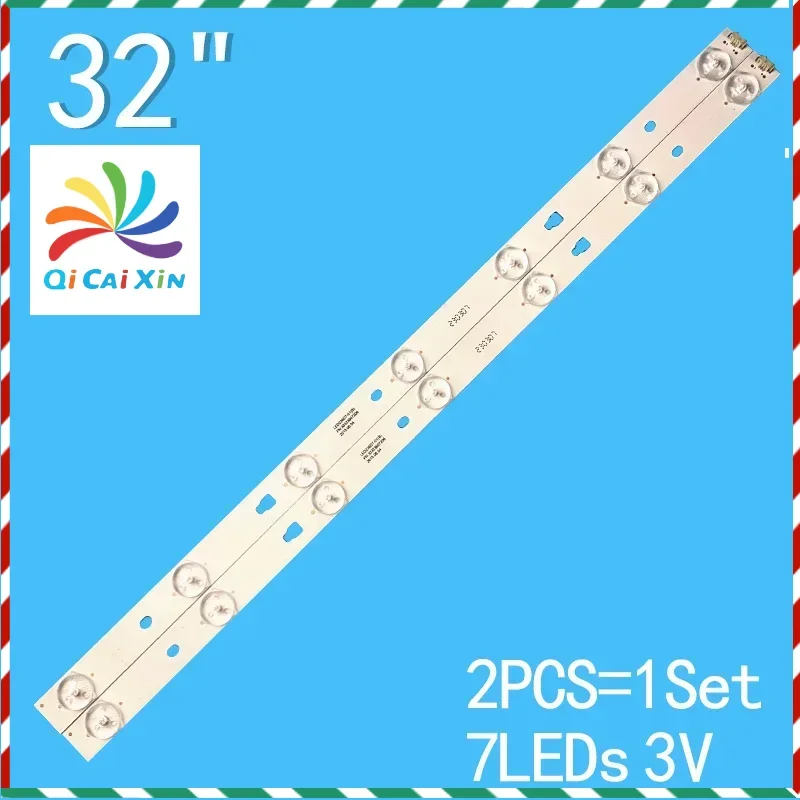 2PCS 3V 7-light 457mm LED Backlight Strips For Haier LE24B8000T LED236D7-01 (B) 30323607206 TF-LED24S38T2 PLE-2405HD 30323607206