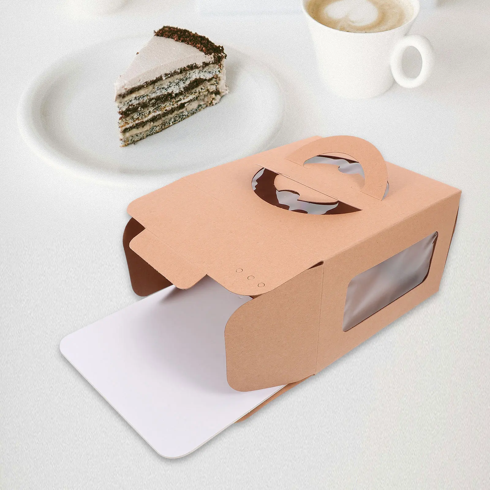 

5Pcs Cheese Box Pizza Boxes Windowed Paper Baking Packaging Food Storage Takeout Containers Party Treat Boxes Pizza Packing Box