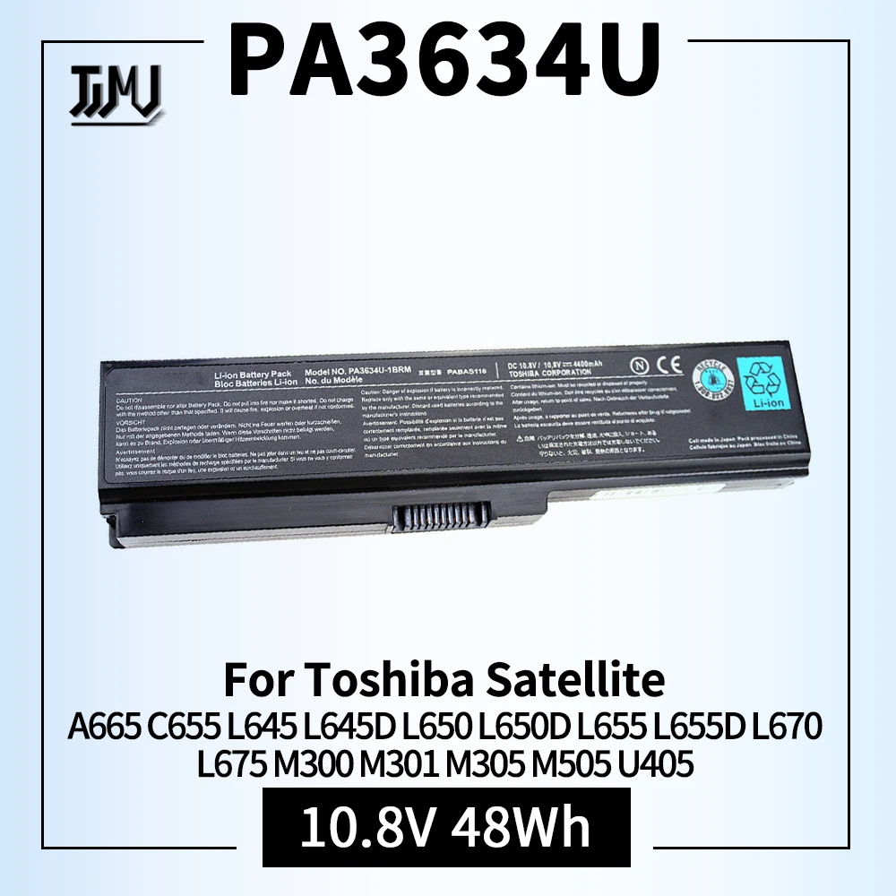 PA3634U-1BAS Laptop Battery for Toshiba Satellite A665 C655 L645 L645D L650 L650D L655 L655D L670 L675 M300 M301 M305 M505 U405