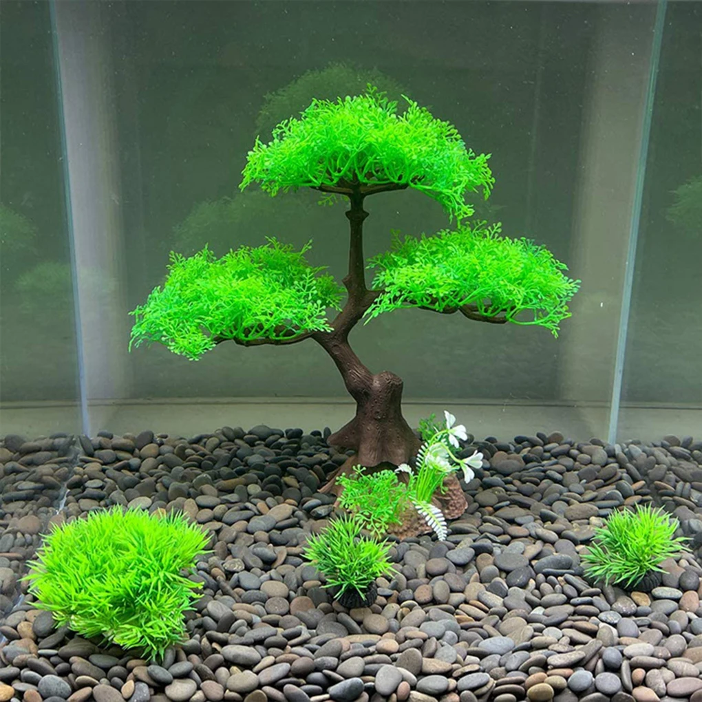 Lifelike Simulation Tree For Fish Tank - ABS For Stability And Durability Low Maintenance Stable In Water Decoration