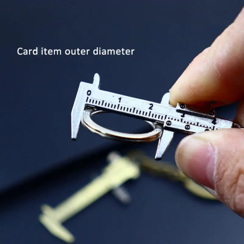 Portable Mini Caliper Tools Key Ring Alloy Vernier Caliper Key Chain Calipers Measuring Gauging Tools Ornaments Rulers 0-40mm