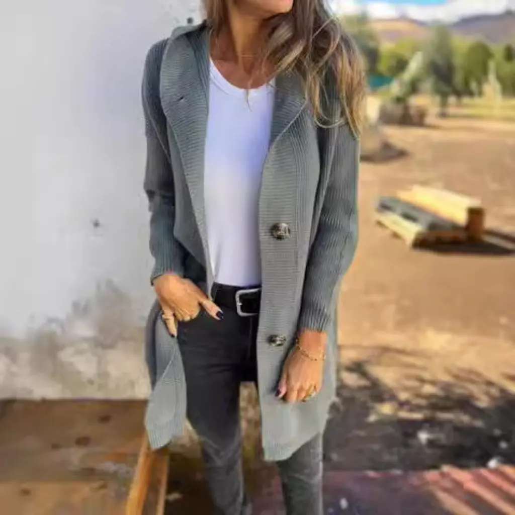 

Women's Long Casual Sweater Cardigan Autumn Winter New Fashion Europe And United States Clothing